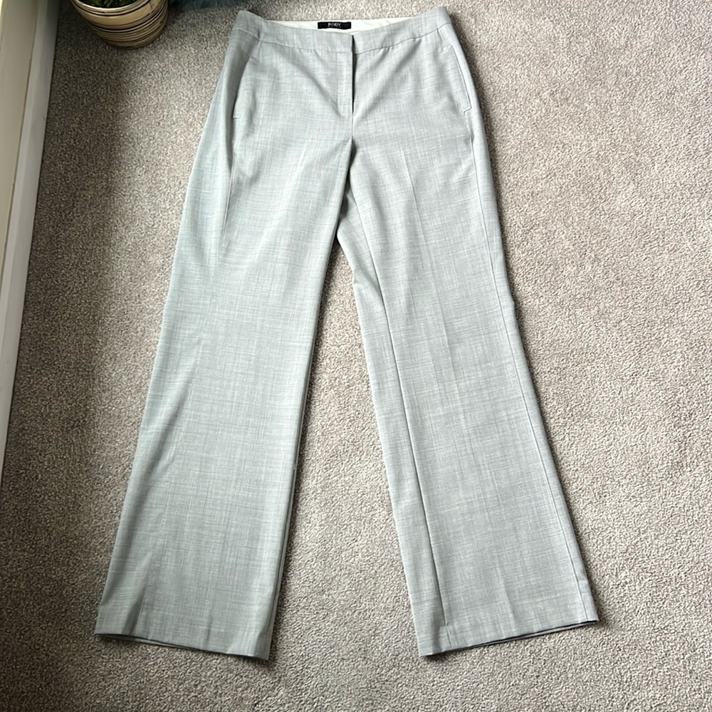 VICTORIAS SECRET Tall Size 12 Trouser “Bridget Fit” Hi-Rise Wide Leg Light gray